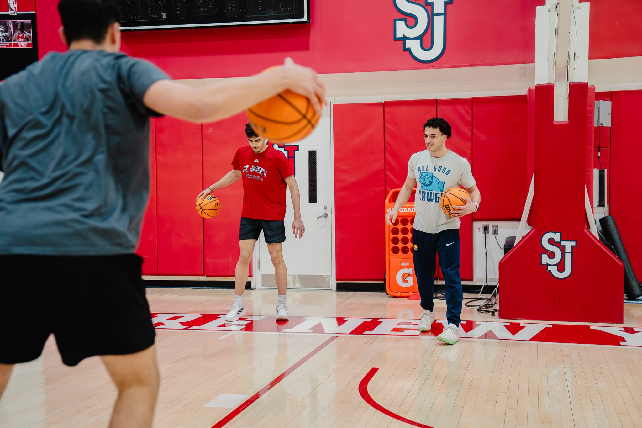 Basketball training at St. John's