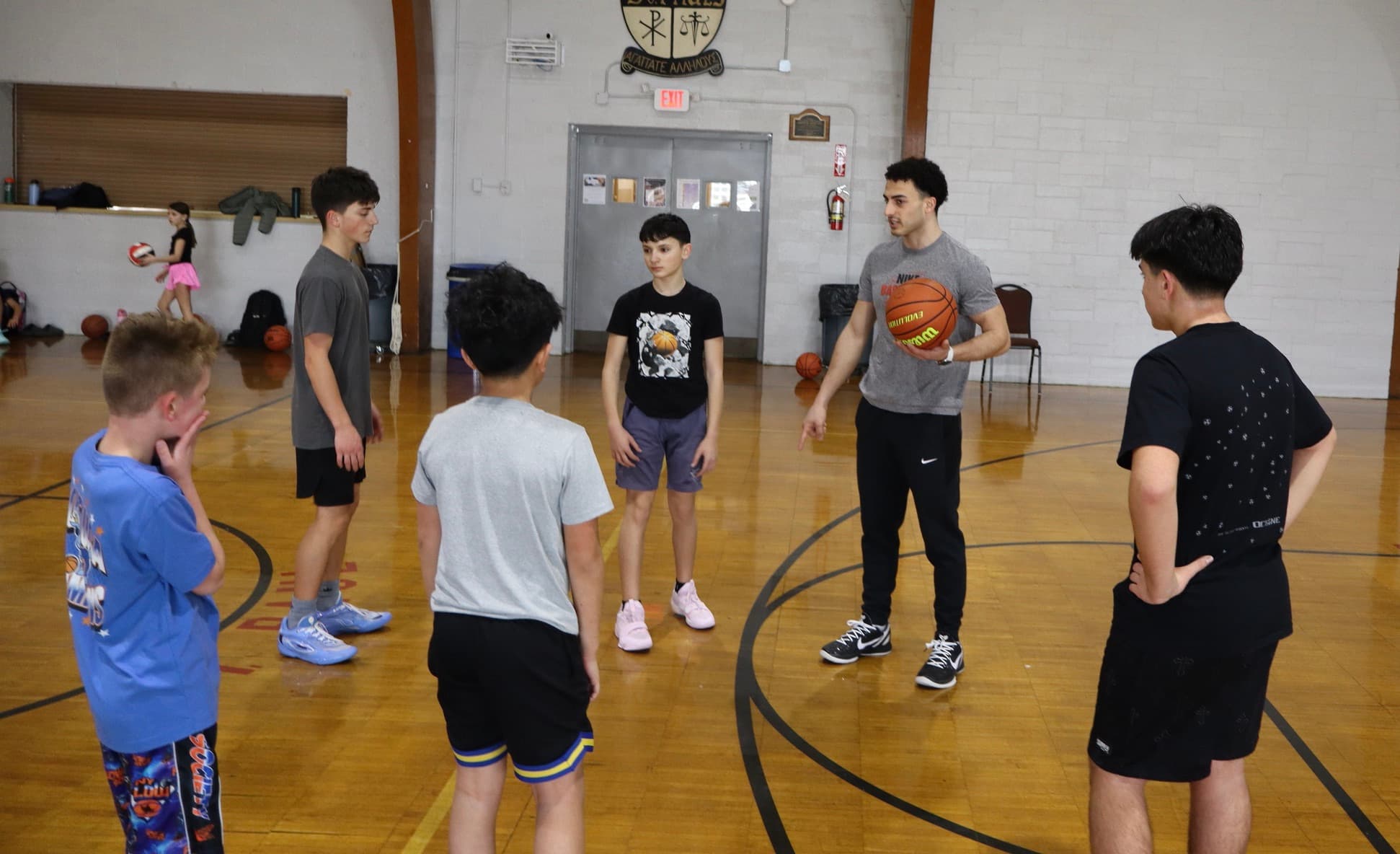 Basketball group training